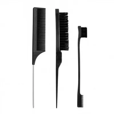 Megalook Hair Comb Set 3pcs with varied tooth spacing for wig styling