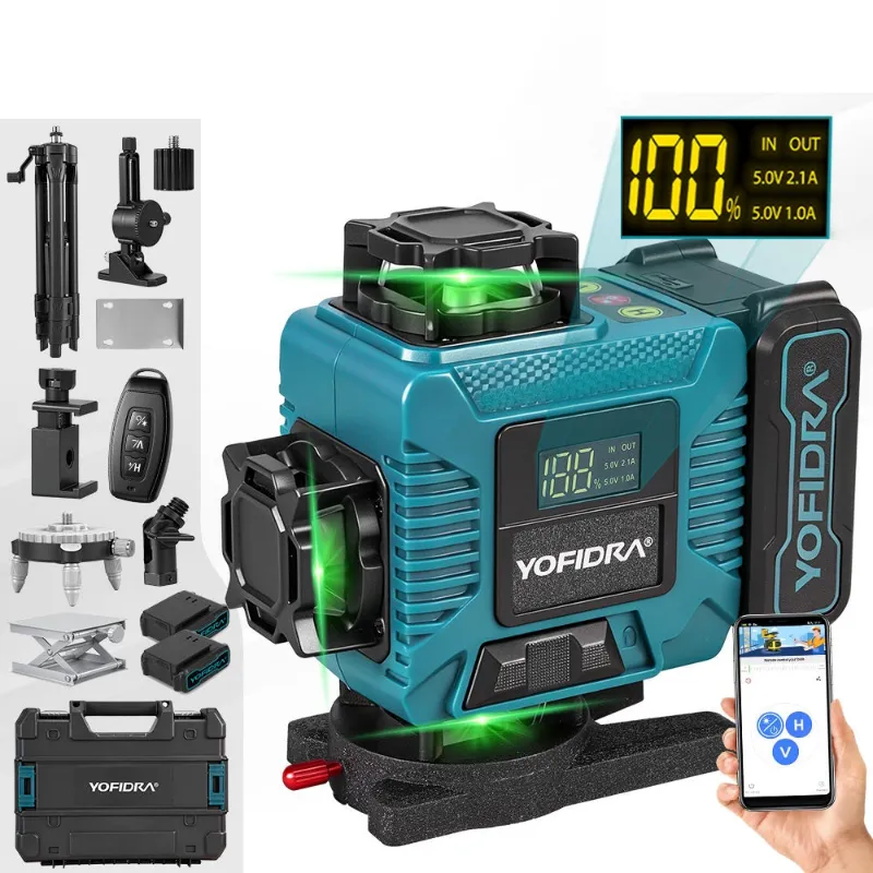 NewBeny 16-Line Self-Leveling Laser Level Kit with tripod and carrying case