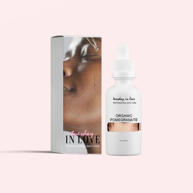 Tuesday in Love Organic Pomegranate Face Oil bottle with dropper