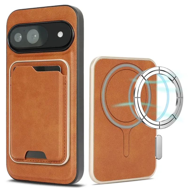 The Pixel Case 2 in1 Magnetic Leather Wallet Case with detachable card holder and MagSafe ring