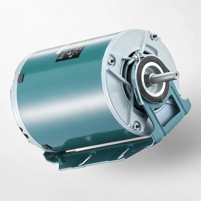 GrillPartsReplacement 1/4HP Furnace Blower Motor 1725RPM with belt drive mechanism and metal housing