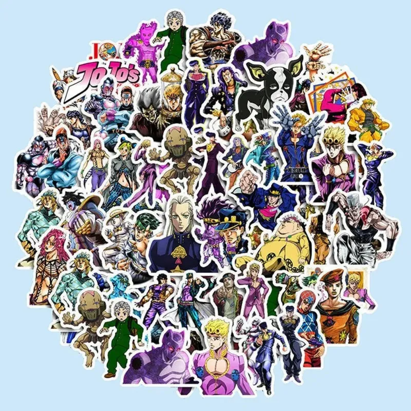 Animeancy 50Pcs JJBA Sticker sheet with 50 unique JOJO designs