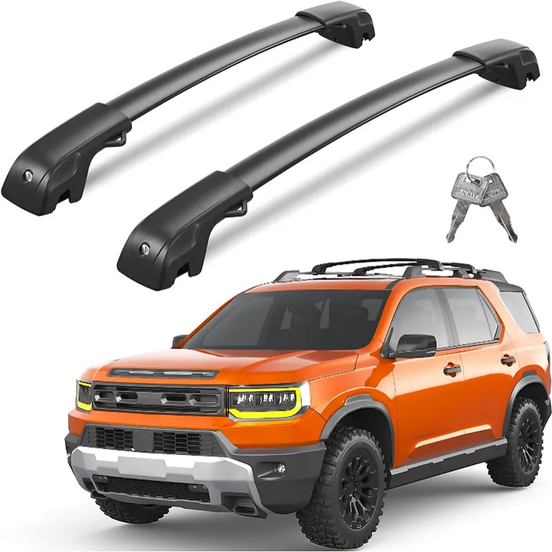 Tesstudio 300 lbs Lockable Roof Rack Cross Bars for Honda Passport 2026 mounted on vehicle roof