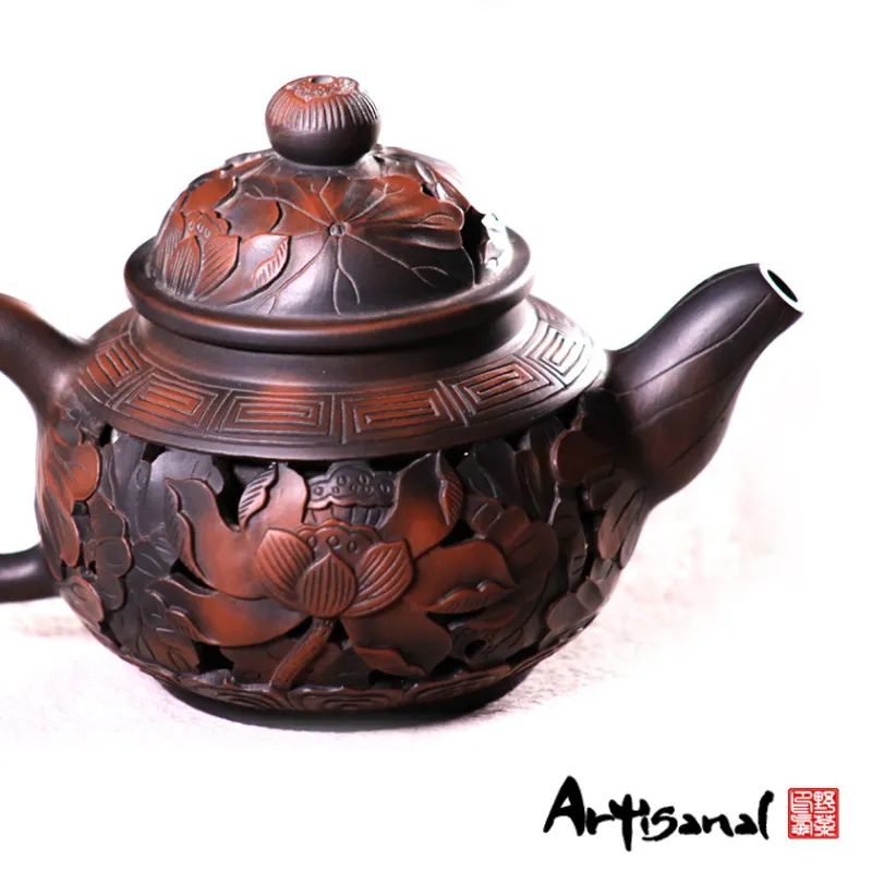 Wild Tea Qi Began As a Tiny Sprout Jian Shui Pottery Teapot in natural purple clay