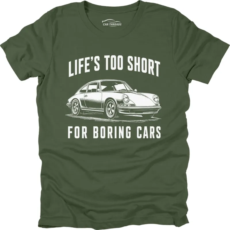 Car Threads Life's too Short t-shirt with car slogan design