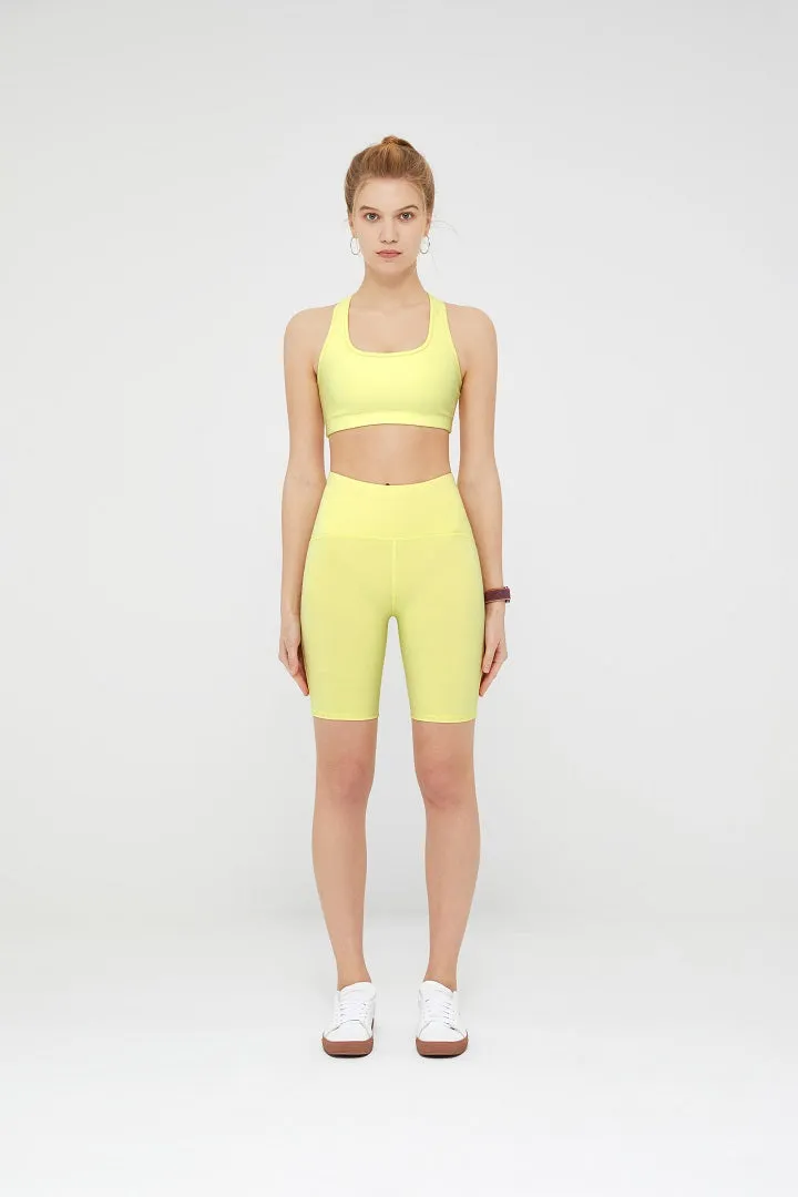 SALTUM Activewear Set for Women with racerback sports bra and high-waisted hiking shorts