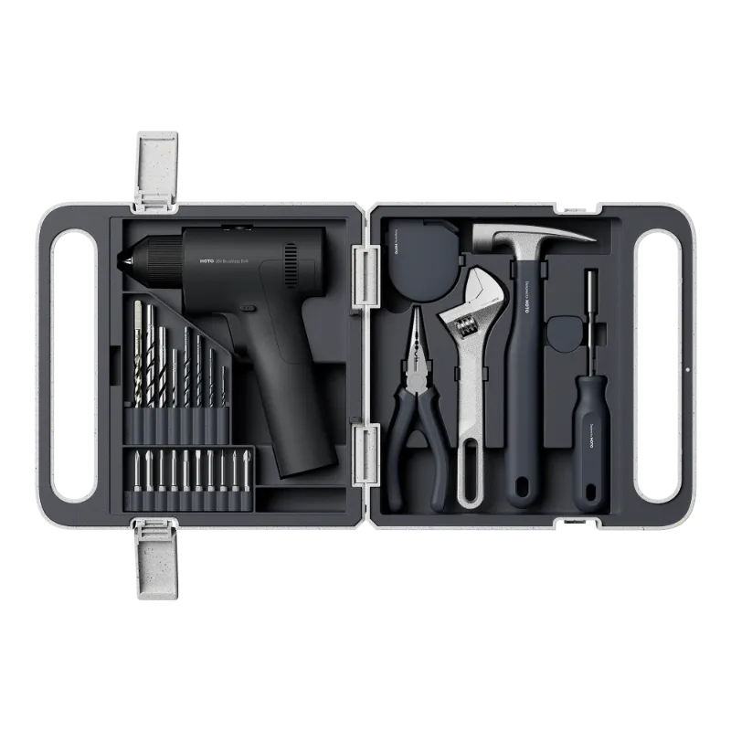 HOTO 16V Brushless Drill Tool Kit, professional drill with digital display and storage case