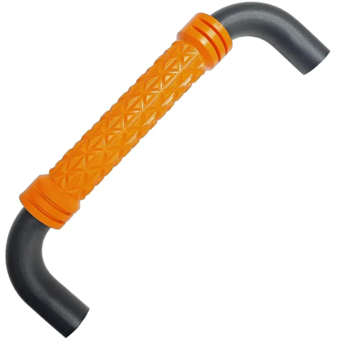 GrillPartsReplacement 11.5 inch griddle lid handle replacement for Blackstone Adventure Ready portable propane griddle, black and orange han