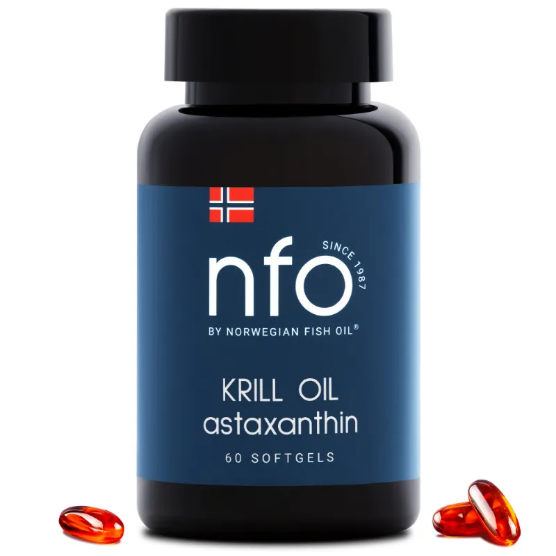 NFO Omega-3 Krill Oil with Astaxanthin softgel capsules