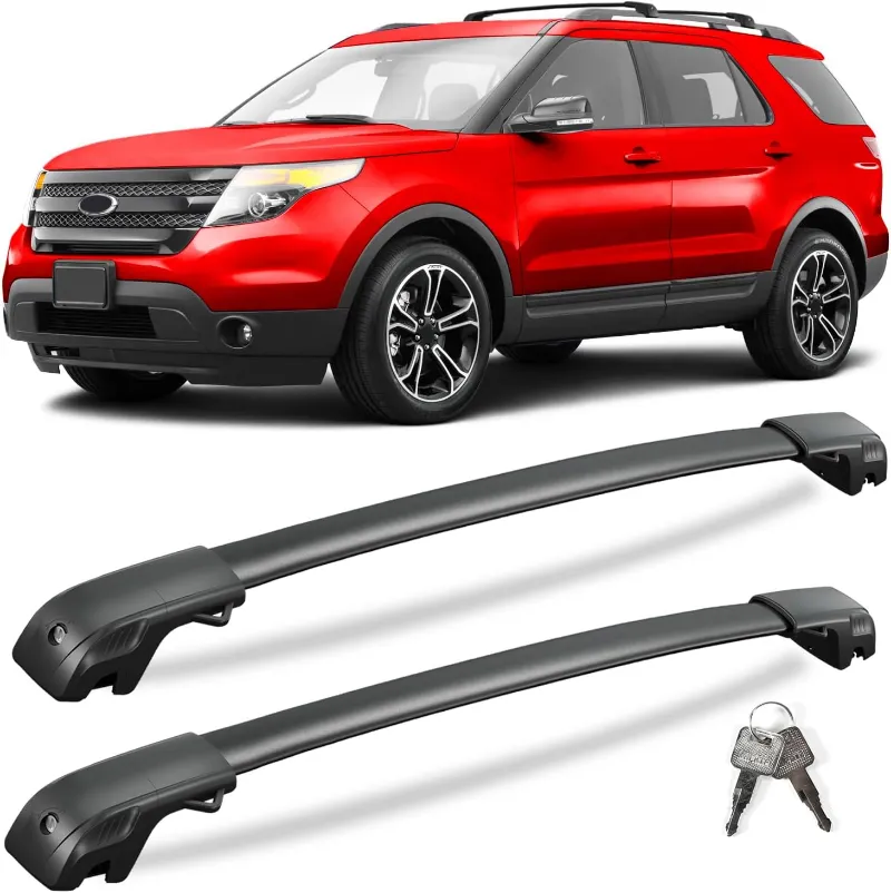 Tesstudio 300 lbs Lockable Roof Rack Cross Bars for Ford Explorer 2011-2015 with key lock system