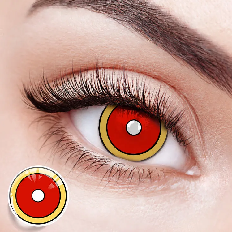 EYESFAV Demon Slayer's Inferno Halo 1 Year colored contact lenses with pink halo design