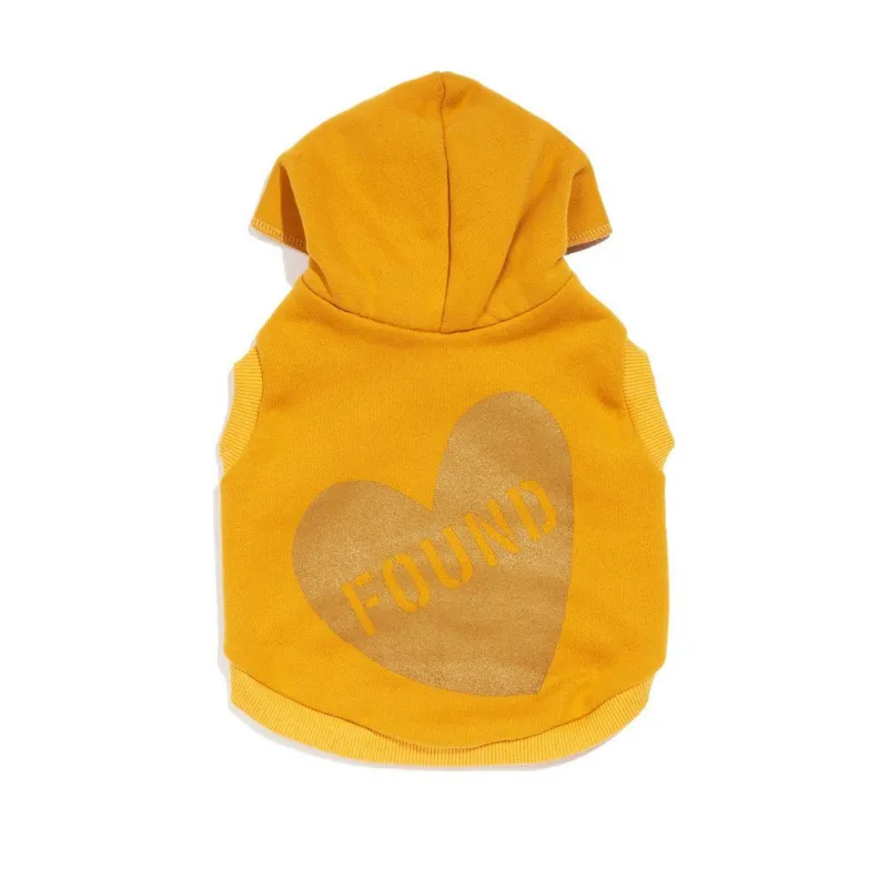 Found My Animal Big Full Heart Animal Hoodie in mustard yellow with olive print