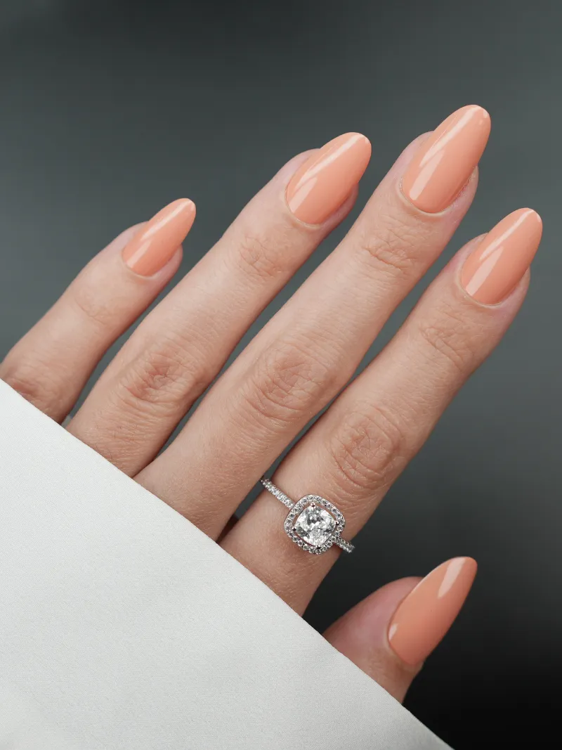 Roxy Nails Paris Arcadia press-on nails in soft peachy orange shade