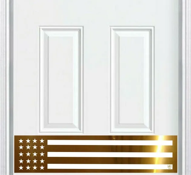 Deck the Door Decor Patriot Engraved Door Kick Plate with bold American design and patriotic symbols