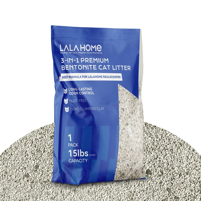 Lala Home 3-In-1 Premium Sodium-Based Bentonite Cat Litter bag for odor control