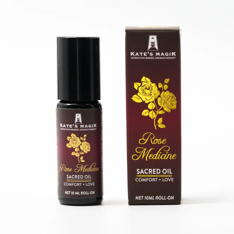 Kates Magik Rose Medicine sacred oil roll-on bottle