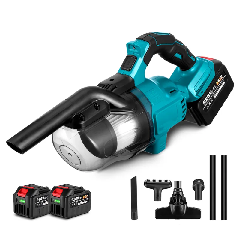 NewBeny 1000W cordless handheld vacuum cleaner for Makita 18V battery, side profile showing dust tank