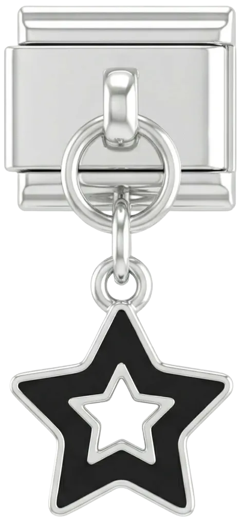 Charms Official Black Star charm featuring bold black star design