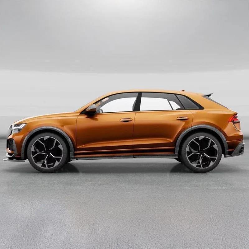 Twenty Two Tuning AV1 Style Carbon Fiber Side Skirts Compatible With Audi Q8/SQ8/RSQ8 side profile view
