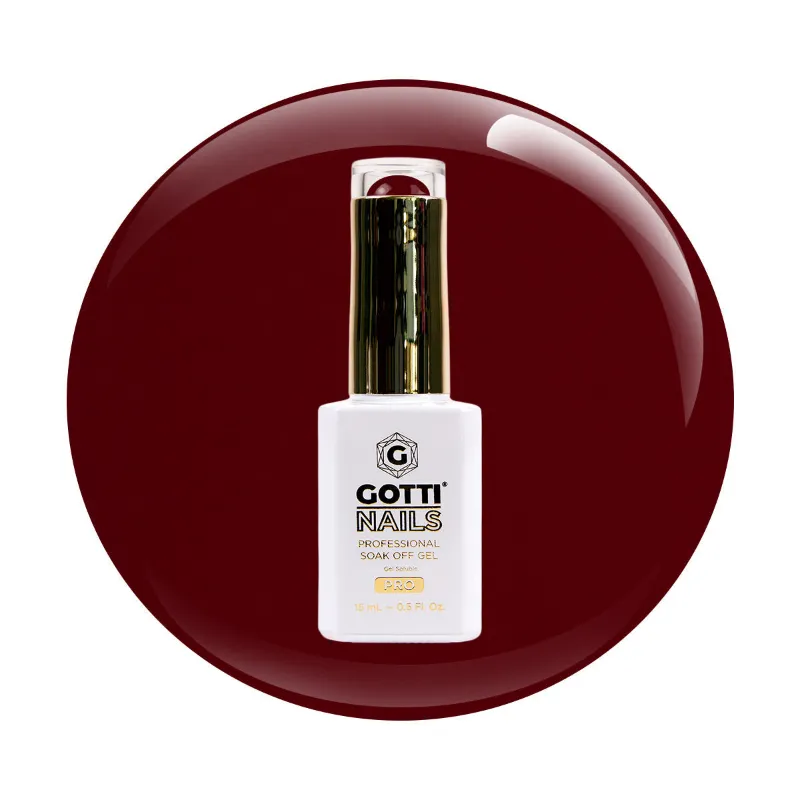 Gotti Nails #120G Gel Color Saigon Wine deep wine red crème gel polish bottle