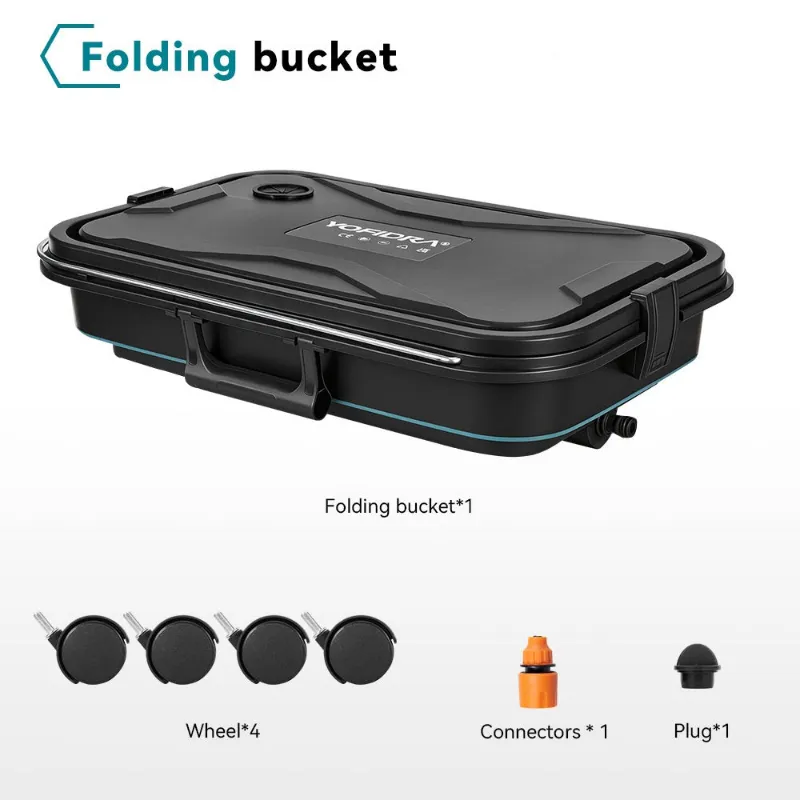 NewBeny 22L Foldable Bucket with 360-degree wheels