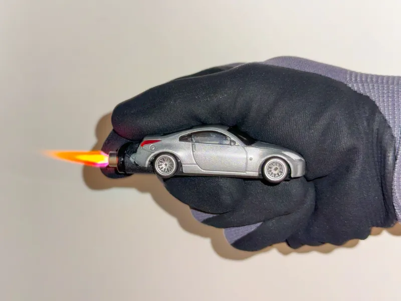 SoCal Divinity Nissan 350Z Refillable Lighter shaped like a miniature car