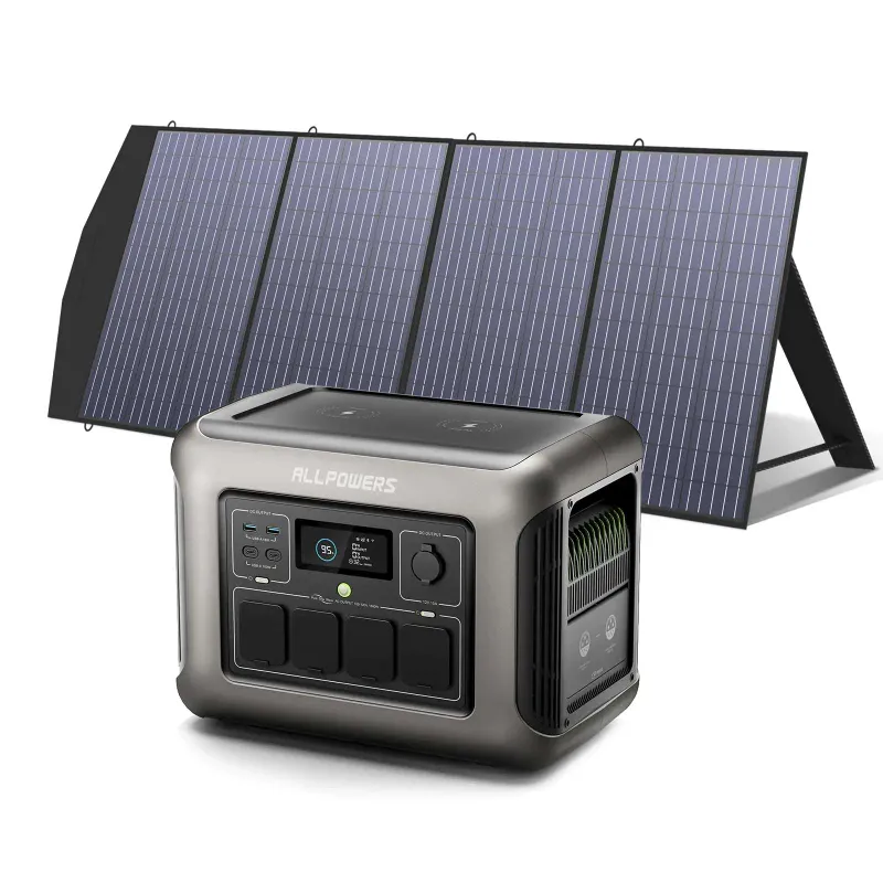 ALLPOWERS ES Generador Solar 1800W R1500 with SP033 200W foldable solar panel