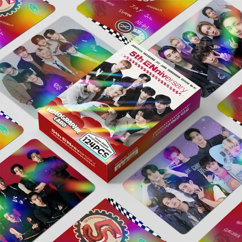 TTAesthetic 124pcs EN Album 5th Anniversary Flash Photocard Stickers