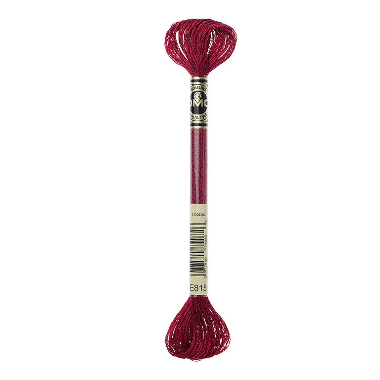 LETISTITCH DMC Mouline Light effects 317F E815 metallic black cherry embroidery thread skein