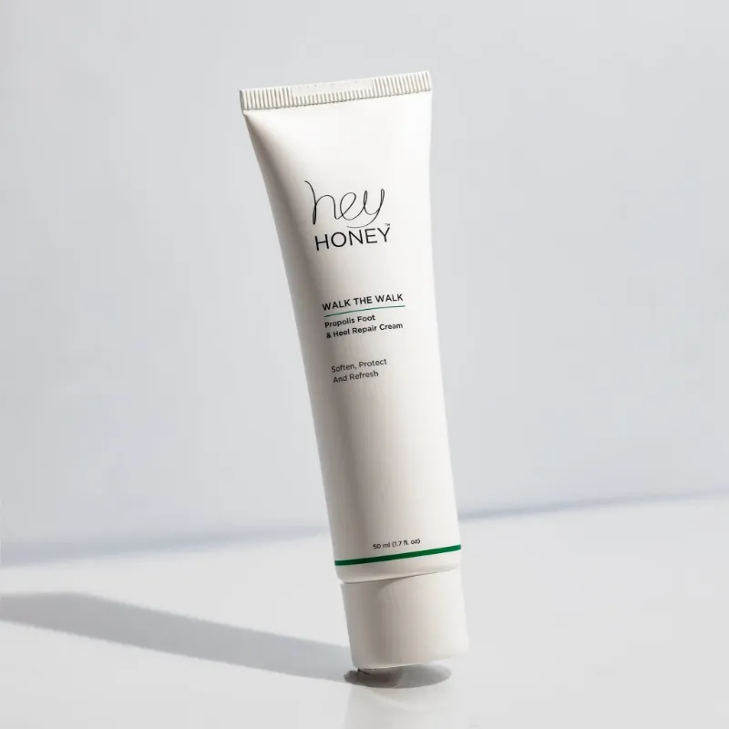 Hey Honey Walk The Walk propolis foot and heel cream deluxe 50ml tube