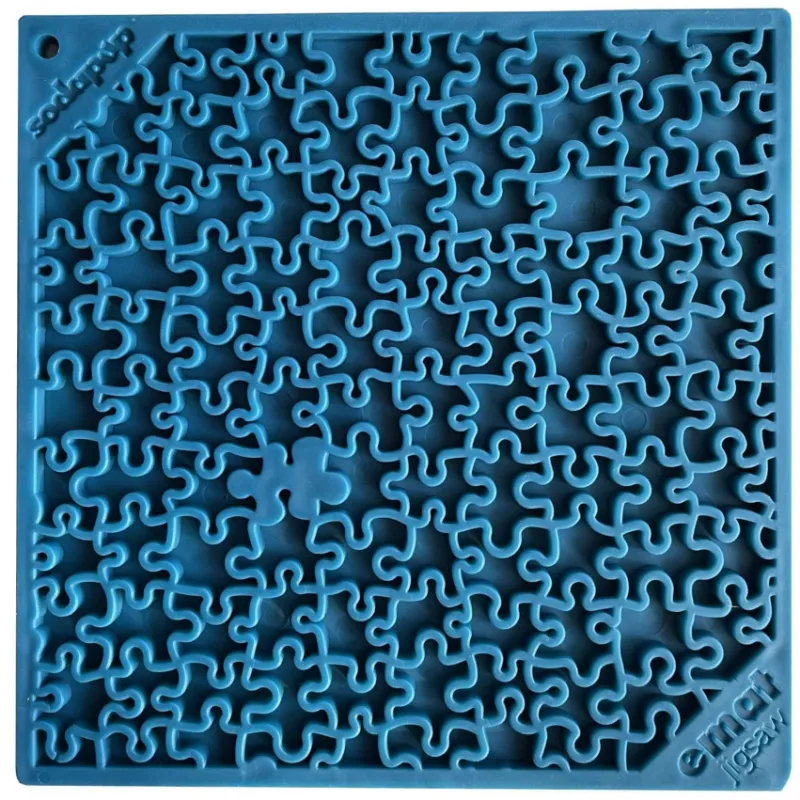 Soda Pup Jigsaw Puzzle eMat close-up showing interlocking puzzle-piece texture pattern