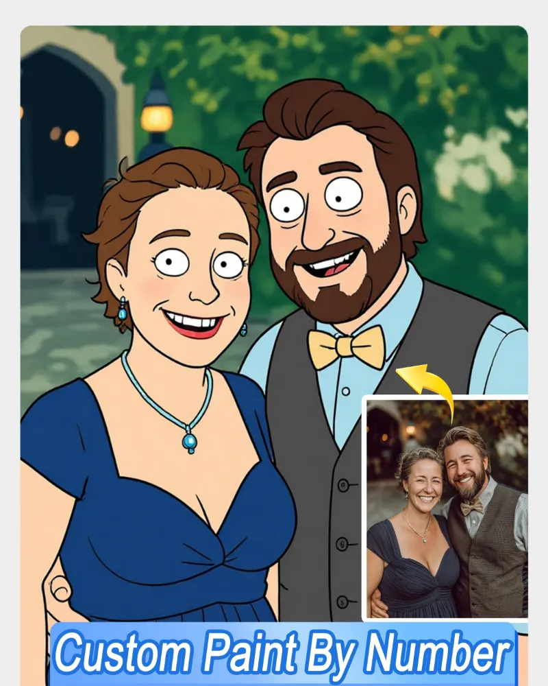 Maikoo Art AI Rick and Morty Style Art From Your Photo custom paint by numbers kit