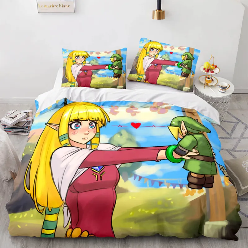 EBuycos Anime Cute Girls Cosplay Bedding Sets Quilt Cover Without Filler