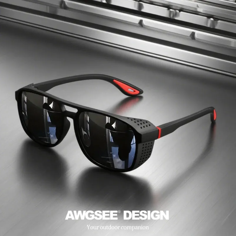 PUPU Sports Polarized Sports Sunglasses Windproof UV400 Outdoor Glasses with wrap-around frame