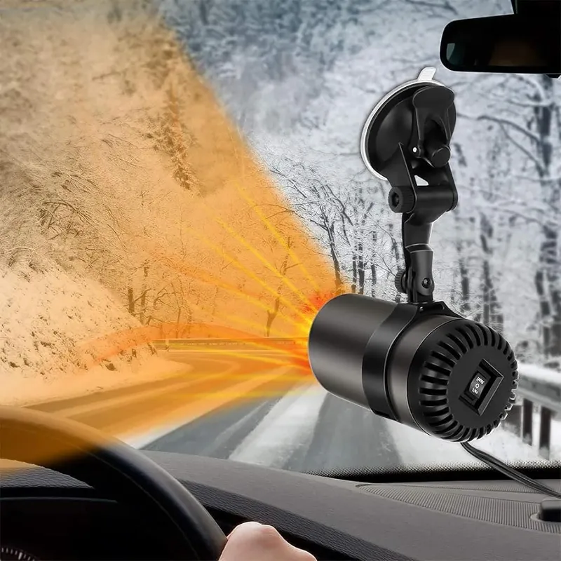 Tesstudio Asign 12V Fast-Heating Car Windshield Defroster with suction cup mount and heating element