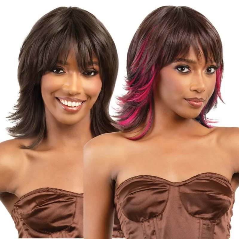 Hairsofly Shop Bobbi Boss Synthetic Wig M1071 Jensen, close-up of textured synthetic hair