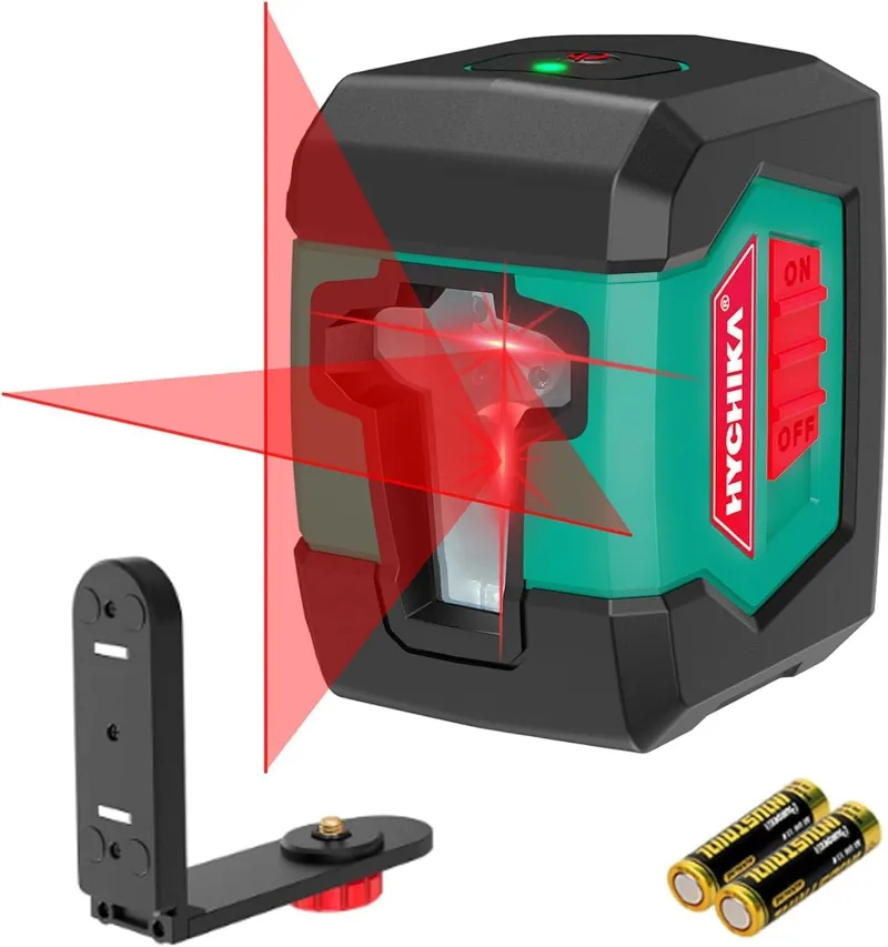 HYCHIKA Laser Level 50 feet cross line self-leveling with dual modules and magnetic base