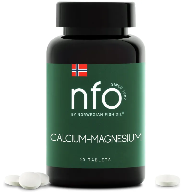 NFO Calcium-Magnesium mineral supplement tablet bottle