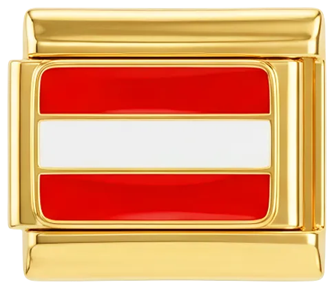 Charms Official Austria on Gold flag charm for personalized jewelry