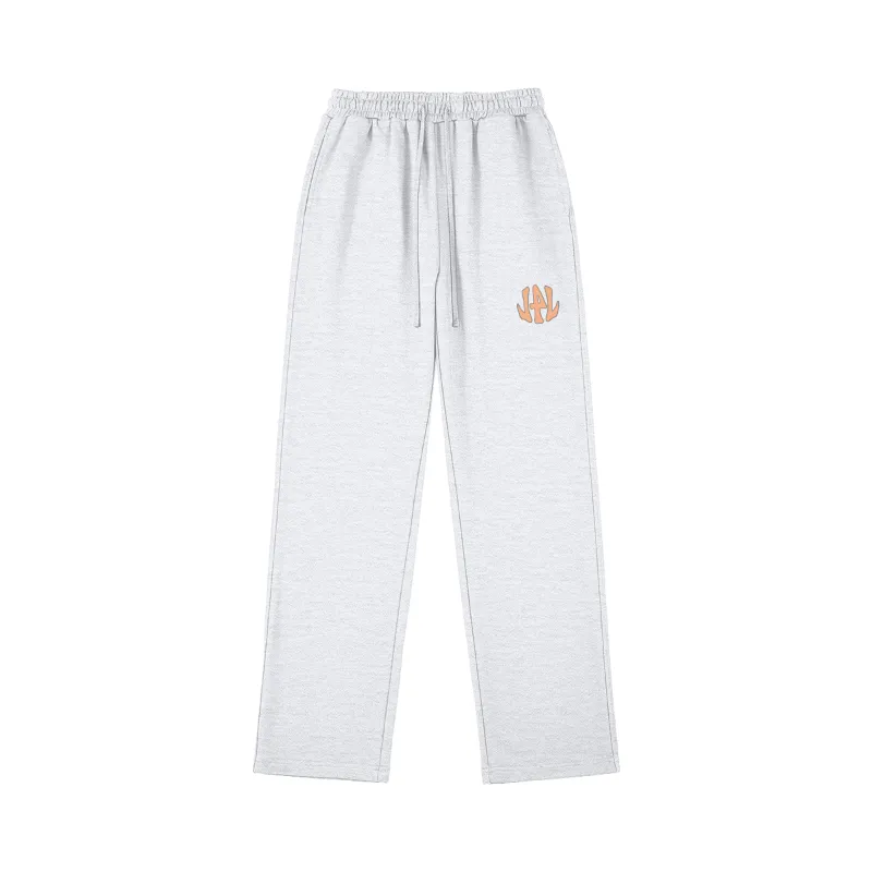 LivingForALivin Relaxed Fit Sweatpants showing straight-leg cotton sweatpants