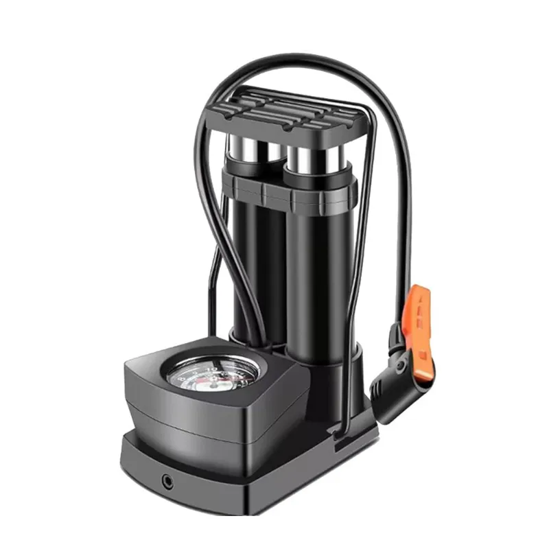 HiKeep Air Pum dual cylinder air pump with pressure gauge