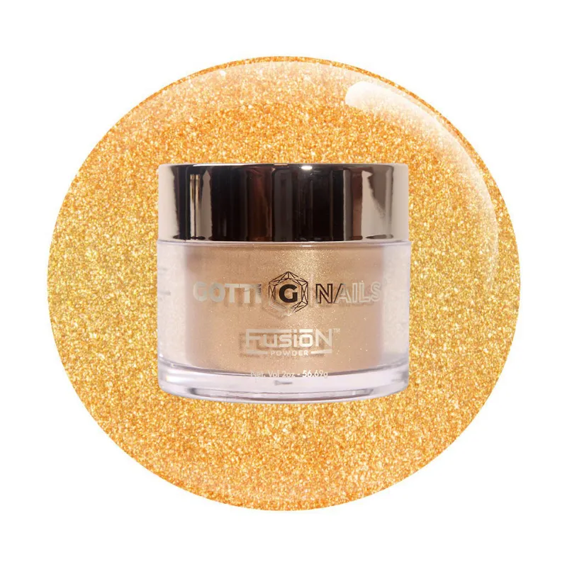 Gotti Nails #103F Fusion Powder Going For The Gold bright gold glitter dip powder