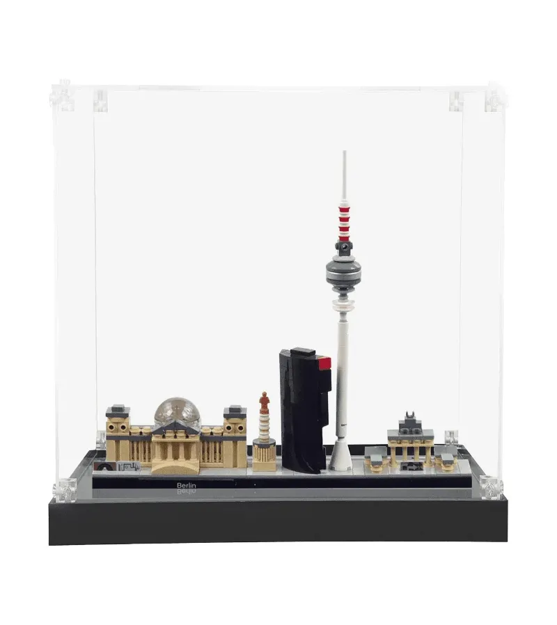 ICUANUTY Display Case for LEGO Architecture Berlin 21027, flat-pack acrylic components