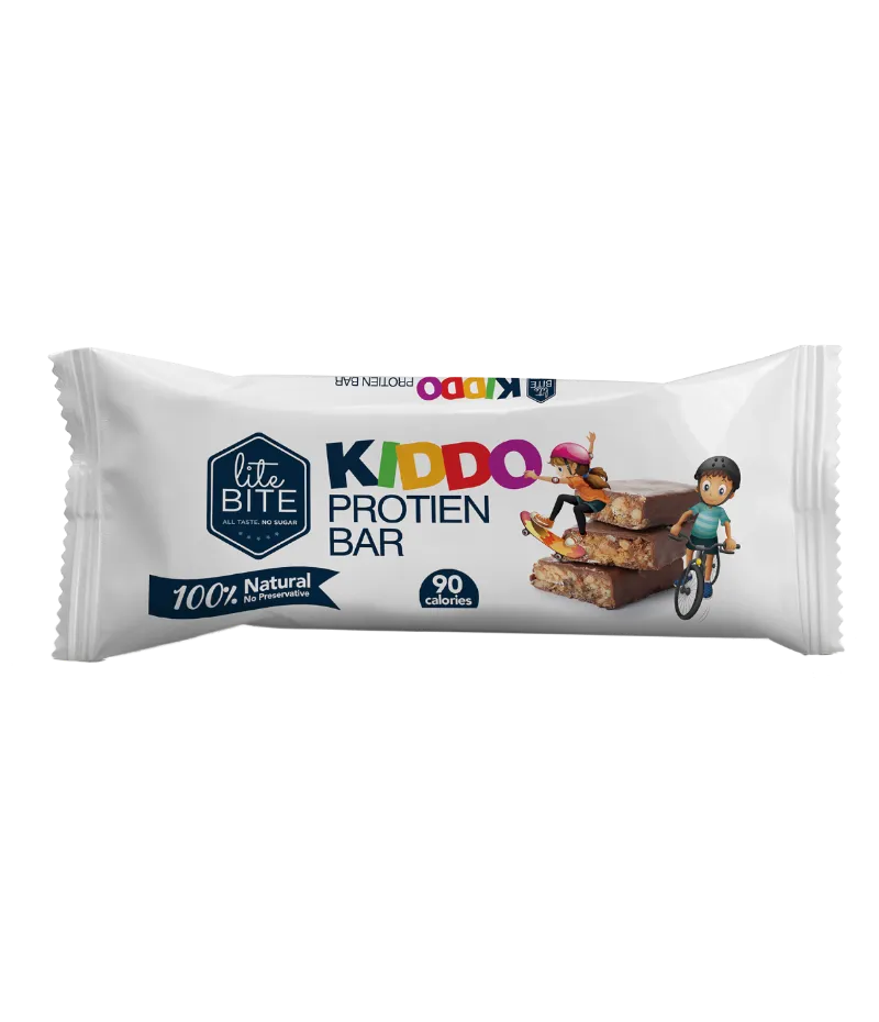 LiteBite Egypt Kiddo Crispy Caramel protein bar in packaging
