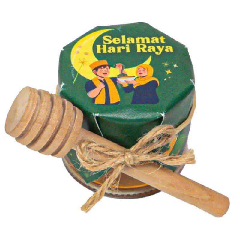 HoneySpree Selamat Hari Raya Mini Honey Jar With Dipper and packaging