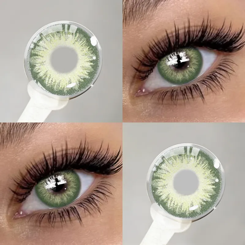 EYESFAV Bloom D-Green | 6 Months deep forest green colored contact lenses