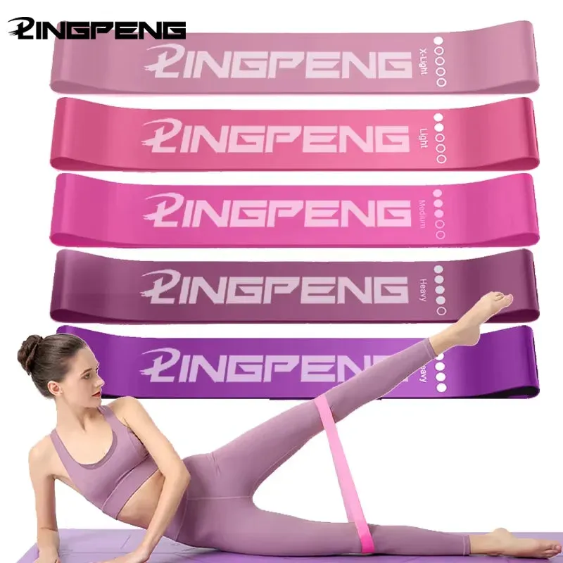 PUPU Sports Resistance Loop Exercise Bands set of five in different resistance levels