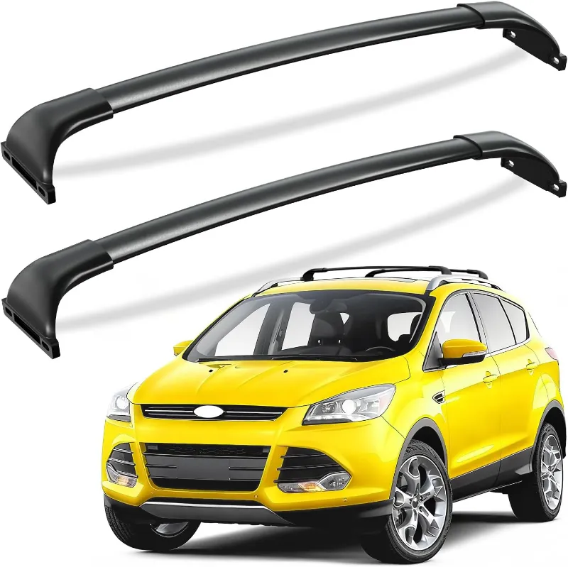 Tesstudio 220 lbs Lockable Roof Rack Cross Bars for Ford Escape 2013-2019 aluminum cross bars on vehicle roof