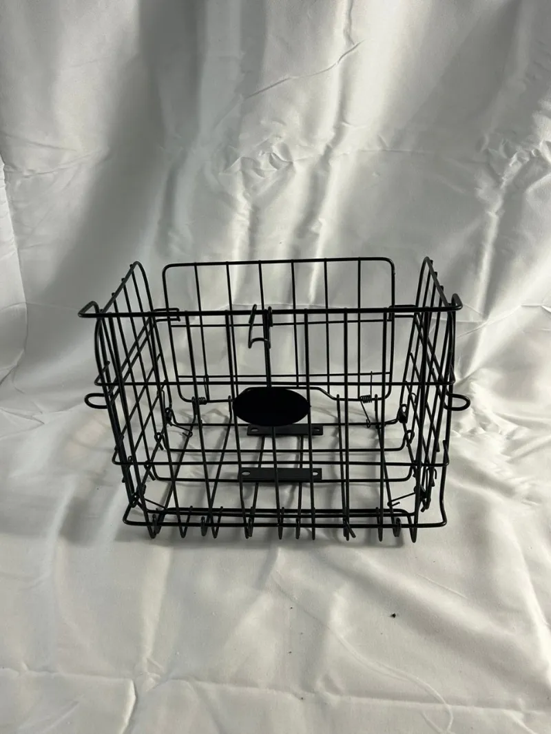 HiKeep Foot Pedal Rear Seat Steel Folding Vegetable Basket Storage Bin mounted cargo basket