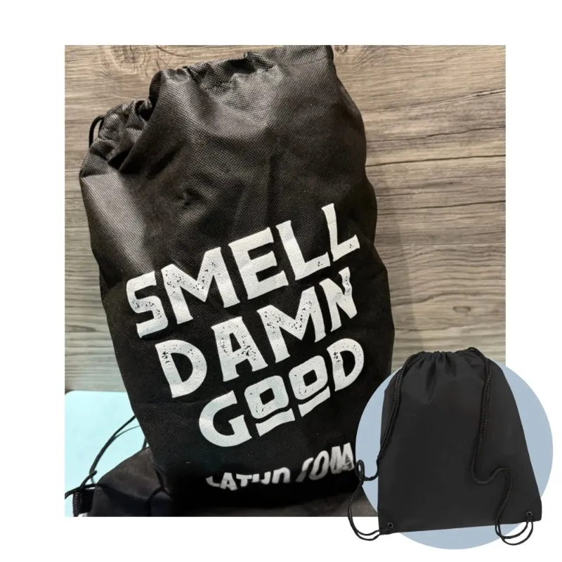 LATHR Drawstring Sportpack Bag in black with logo